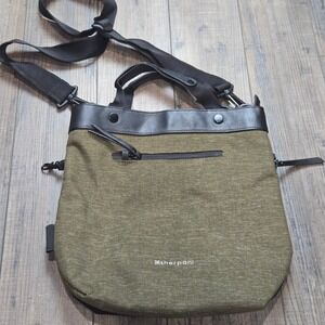Sherpani Anti Theft Geo Olive Green Canvas Crossbody Shoulder Bag Travel Loden